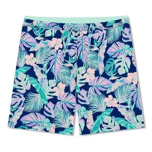 Chubbies Vibrant Leaf Pattern Swim Trunks